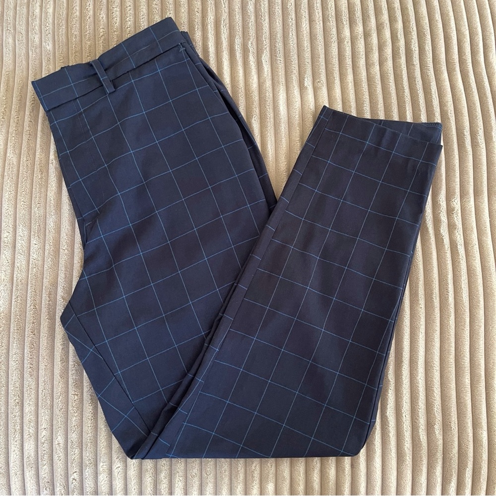 Topman Dress Pants | Navy Blue Pinstripe